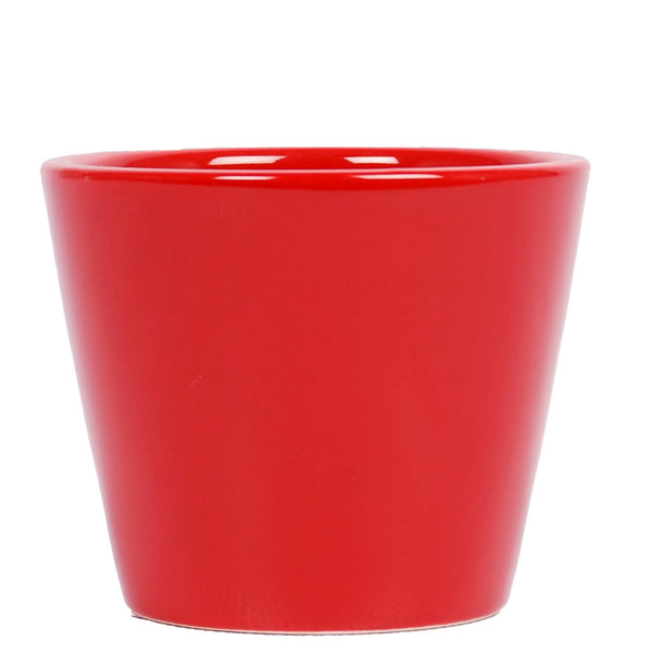 Red ceramic pot 'Rotterdam' D7