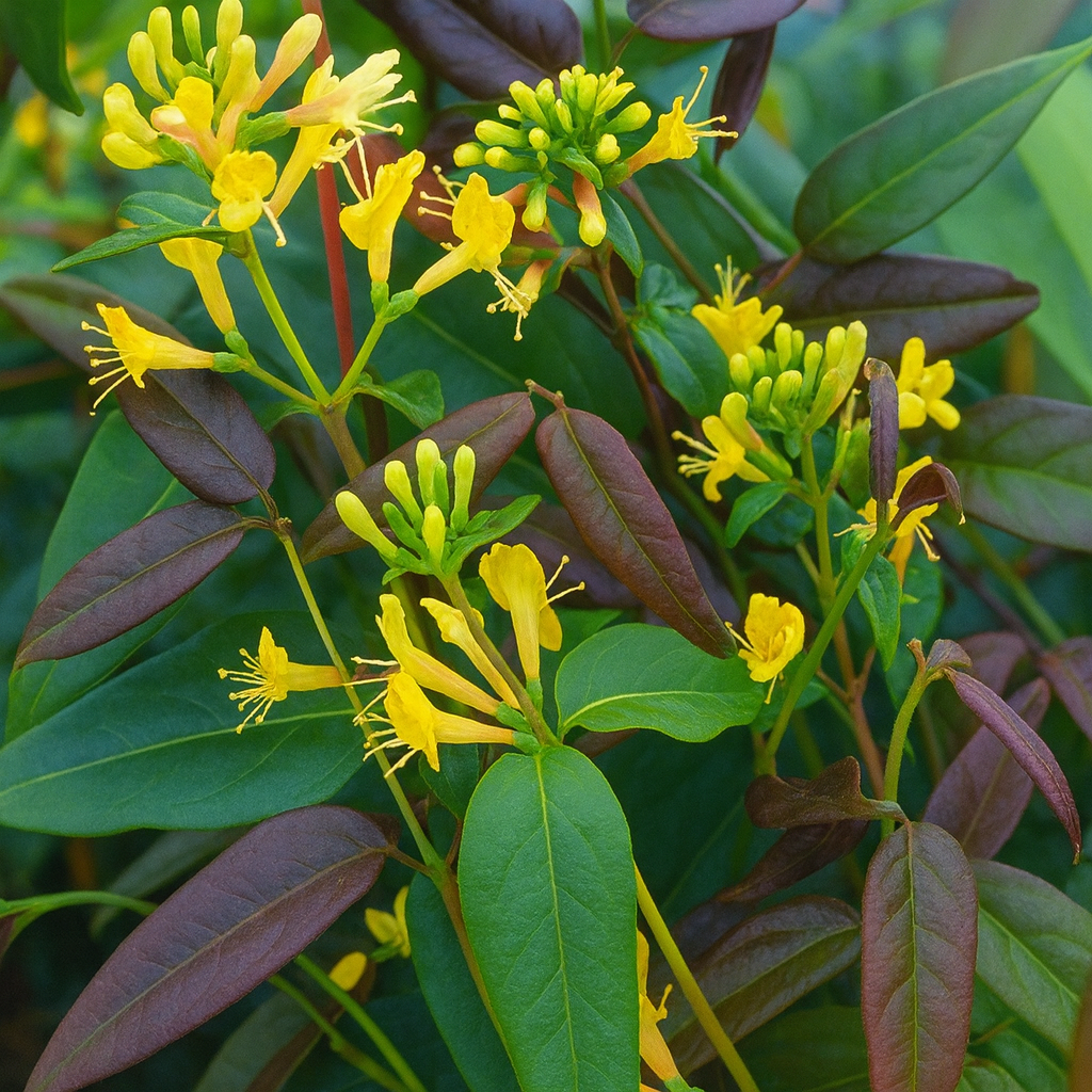 Lonicera henryi 'Copper Beauty' - parfum puternic, foliaj spectaculos   Secret Garden Plant Shop