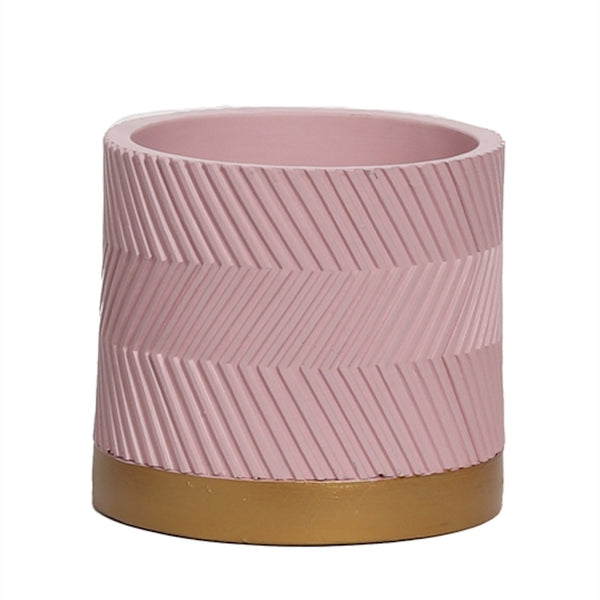 Vas decorativ din ceramica Beton Pink Matte D12