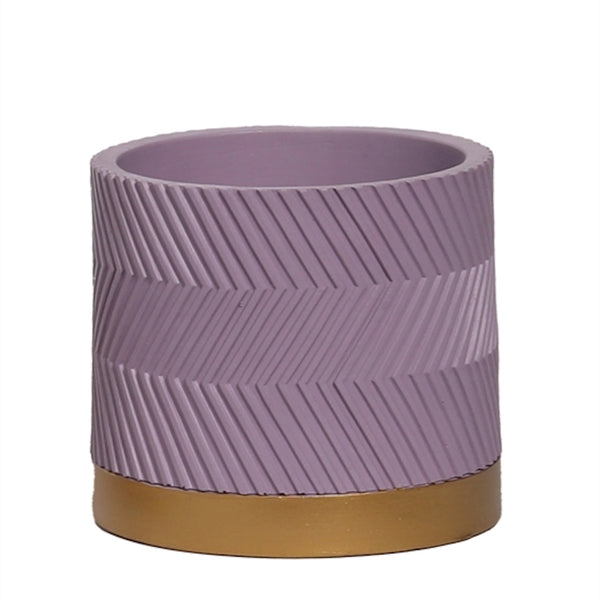 Decorative ceramic pot Beton Purple Matte D12