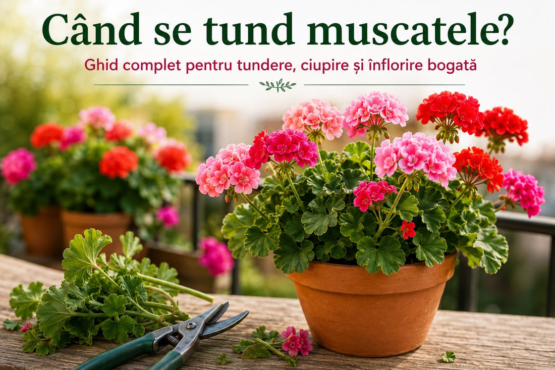 Cand se tund muscatele? Ghid complet pentru tundere, ciupire si inflorire bogata