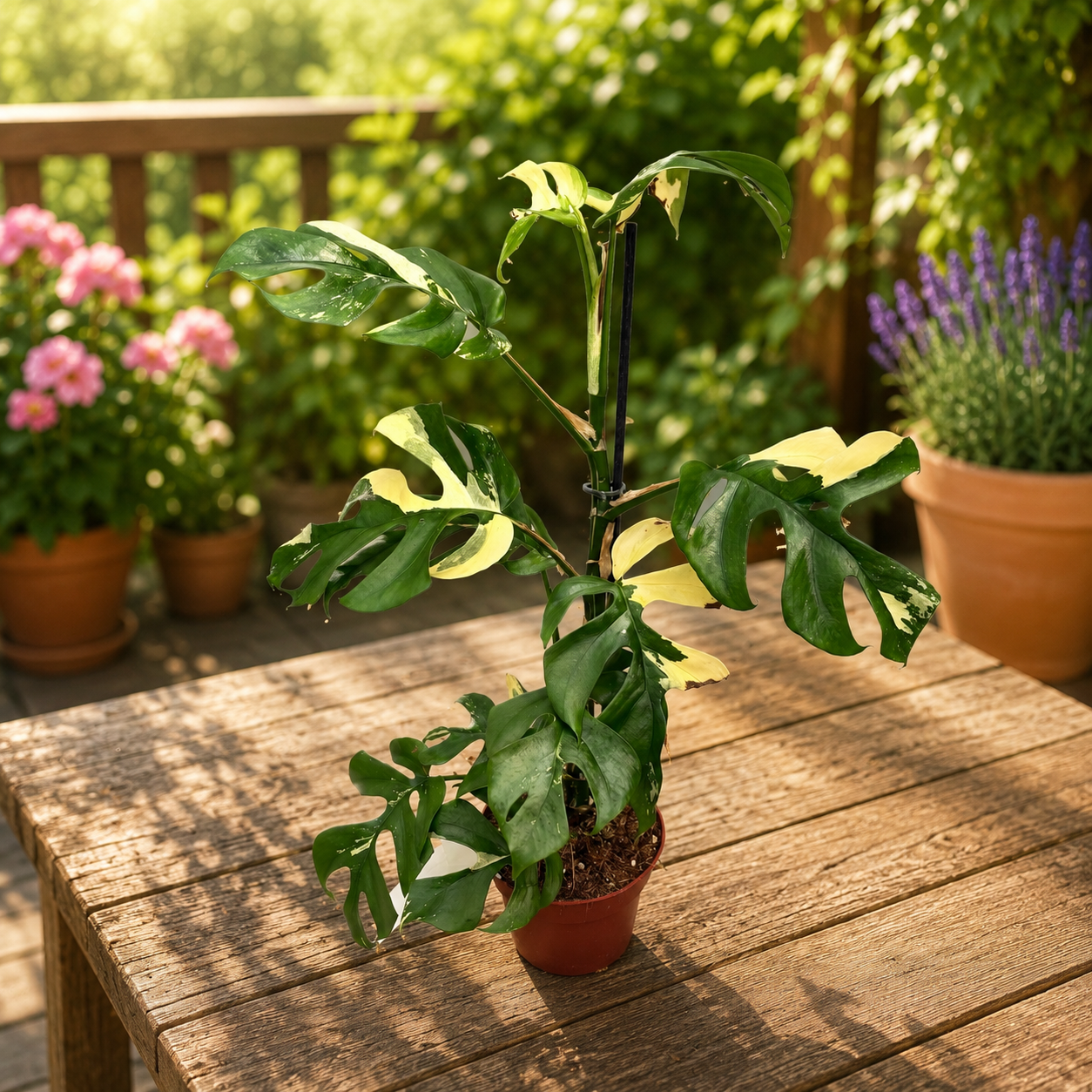 Monstera minima 'Variegata' (Rhaphidophora tetrasperma 'Variegata')