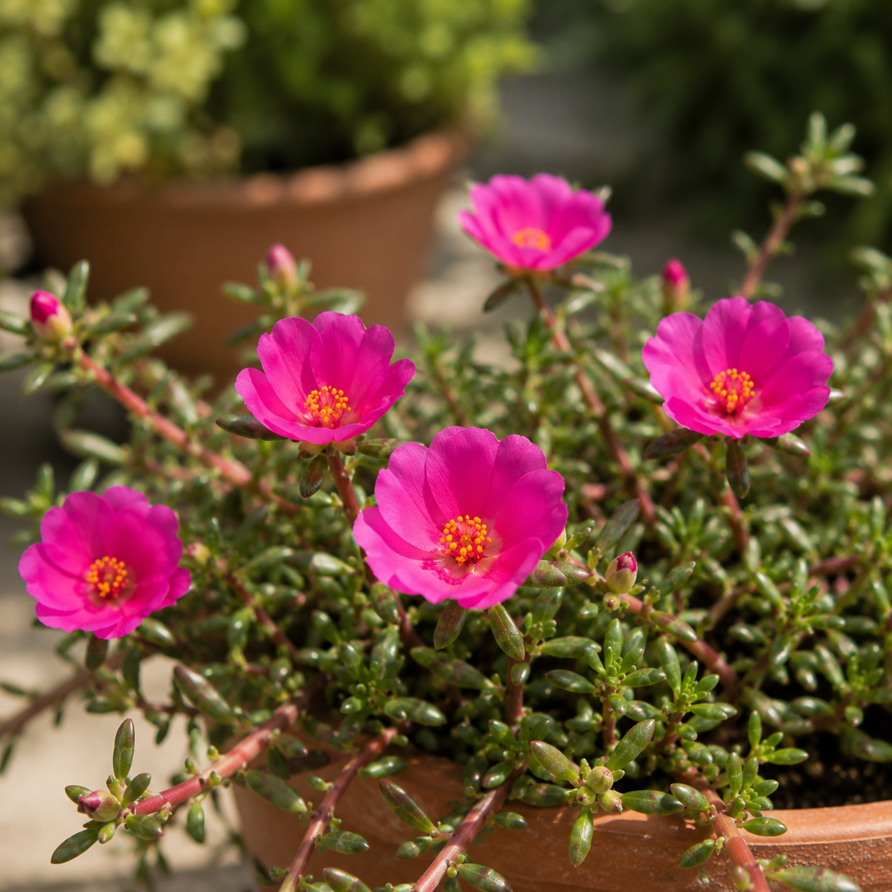 Portulaca gilliesii mix - Floarea de piatra, portulaca suculenta cu flori decorative
