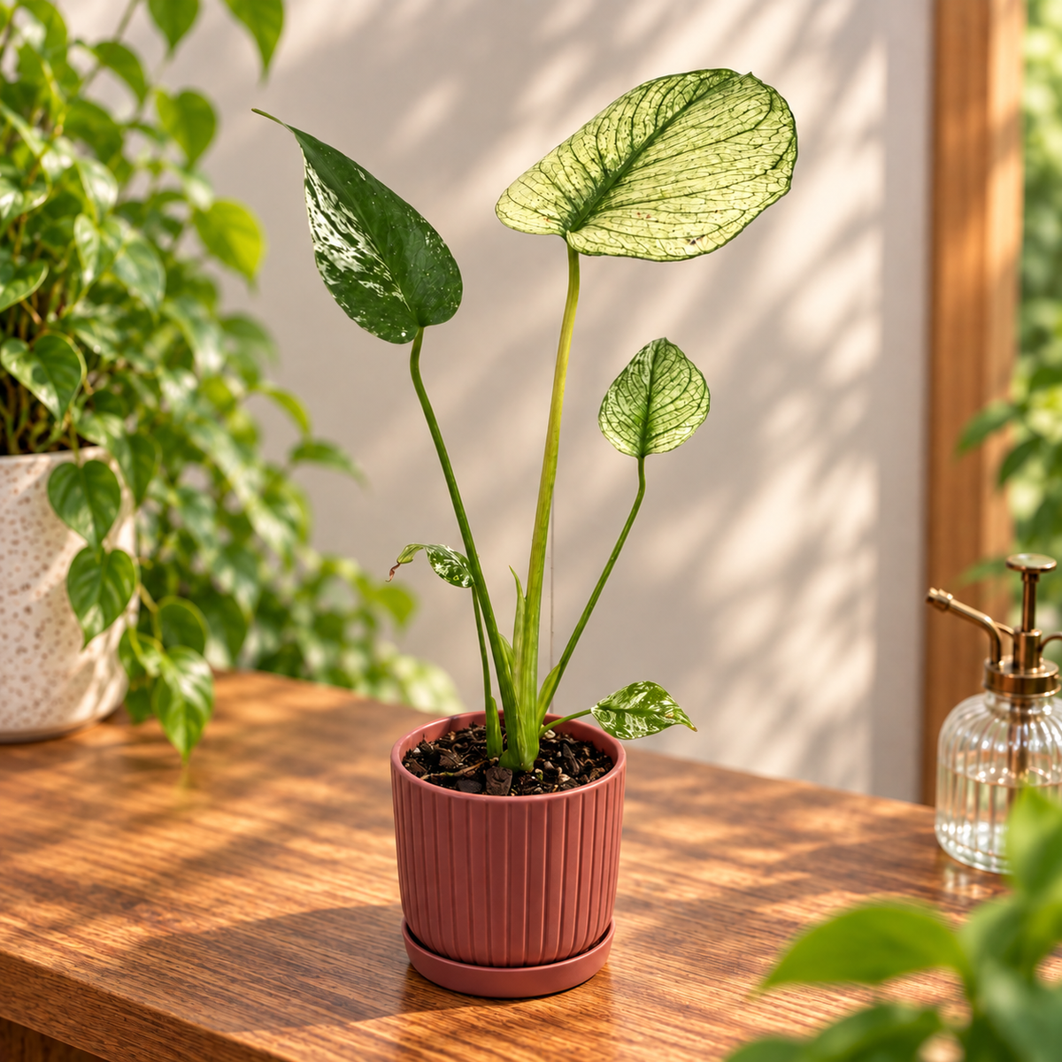 Monstera deliciosa 'Mint' - Monstera variegata cu desen verde-menta