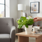 Scindapsus pictus ‘Rubicon’ – žametni listi z srebrnkastimi odsevi