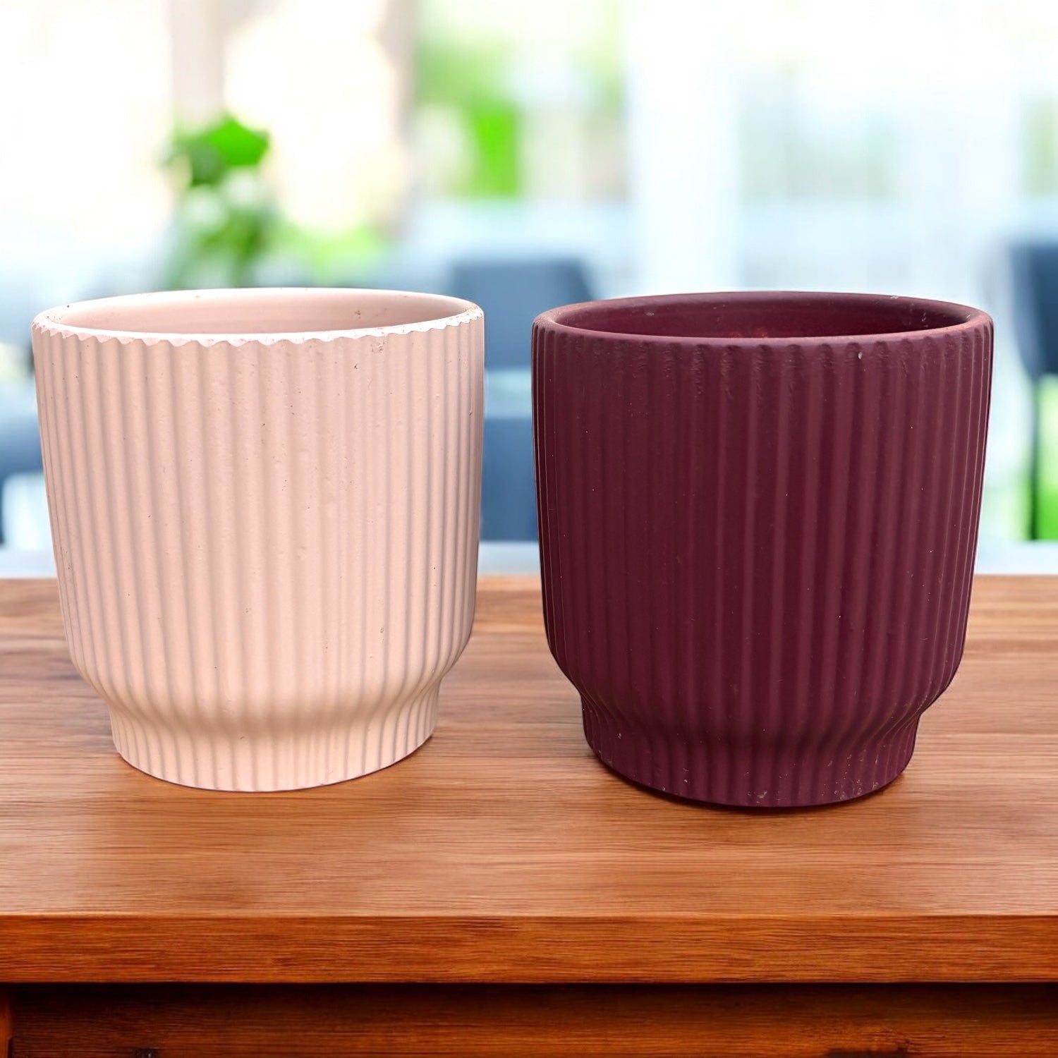 Ghiveci ceramic decorativ Nordic – model vertical mat