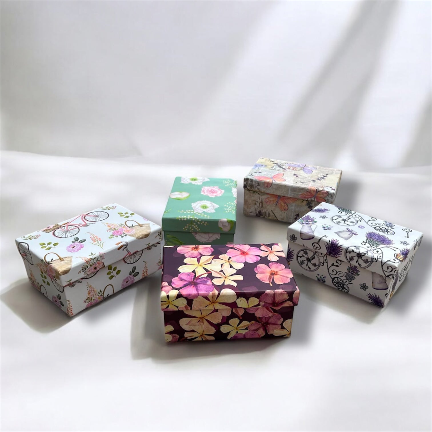 Cutie decorativa forma dreptunghiulara – Model Floral, Diverse Culori