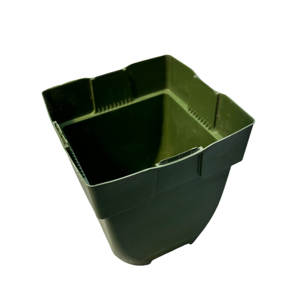 Ghiveci plastic patrat verde D11 cm