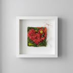 Tablou licheni stabilizati "Red Heart"