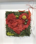 Tablou licheni stabilizati "Red Heart"