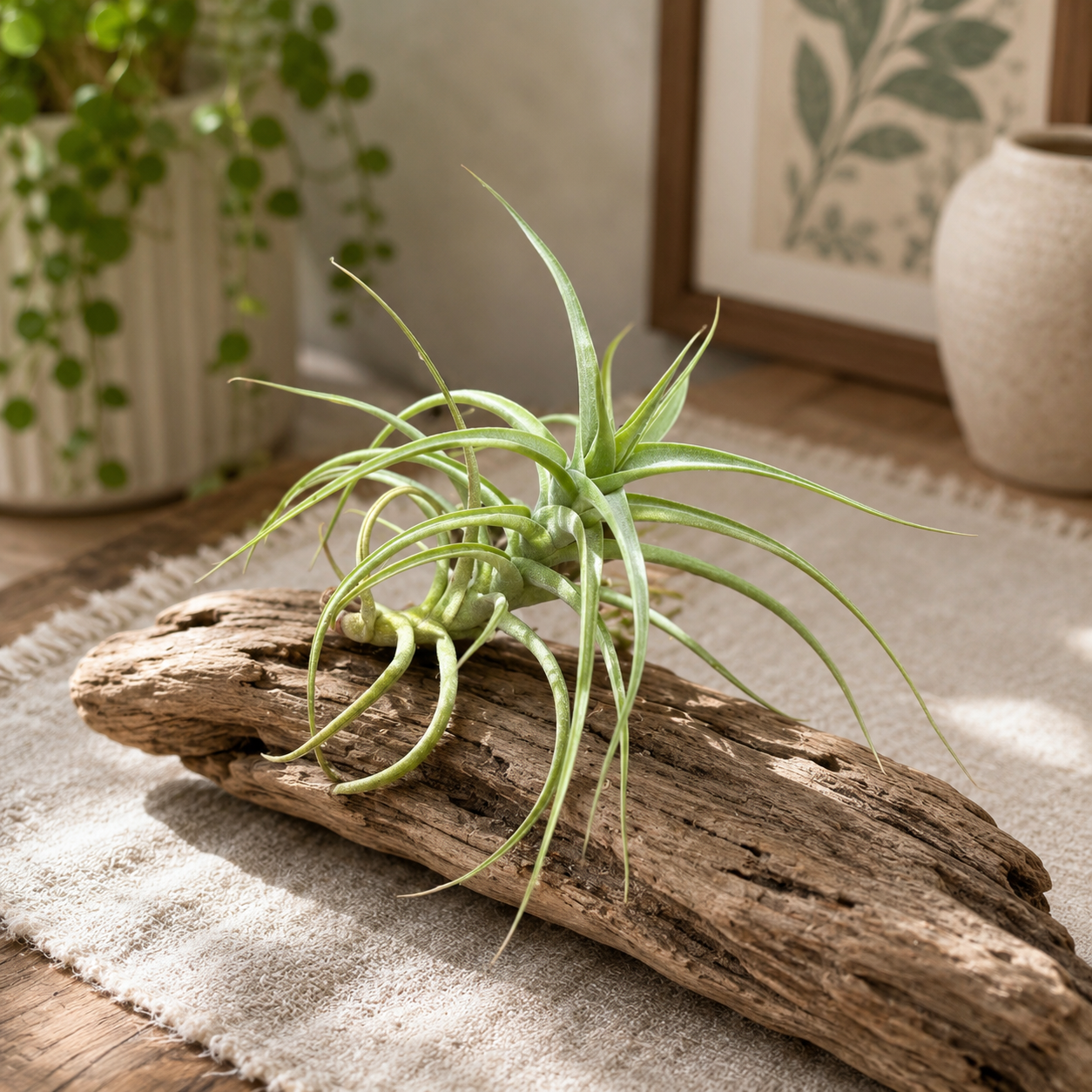 Tillandsia bergeri - planta aeriana cu flori albastre