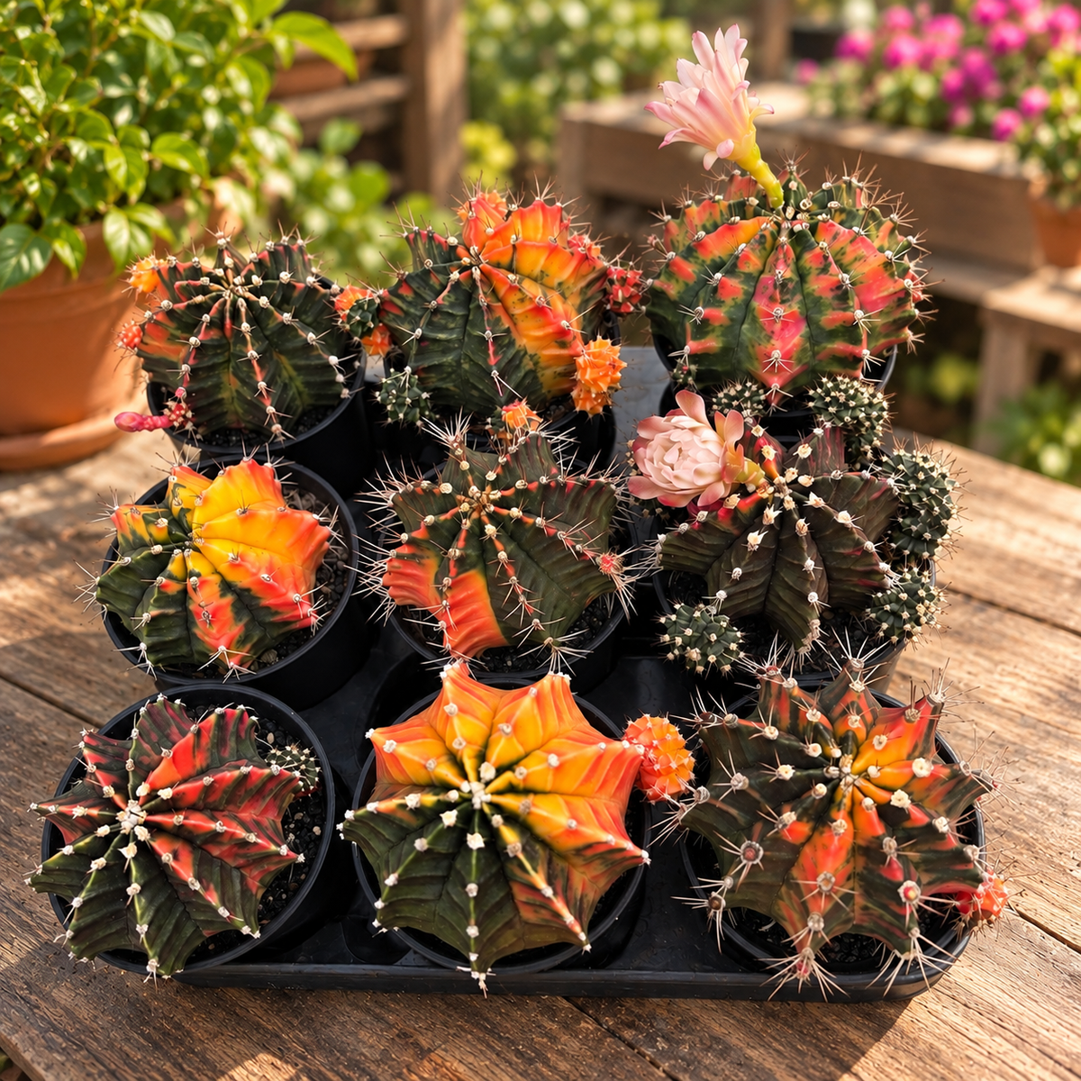 Gymnocalycium mihanovichii var. nichikii (Variegata) XL
