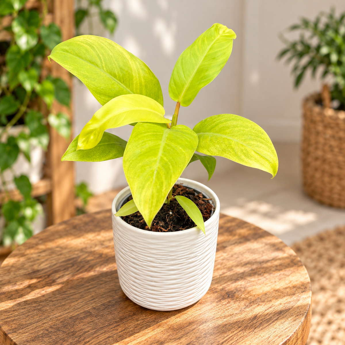 Philodendron „Malay Gold“ - Philodendron с лайм-оранжево-златиста листна маса