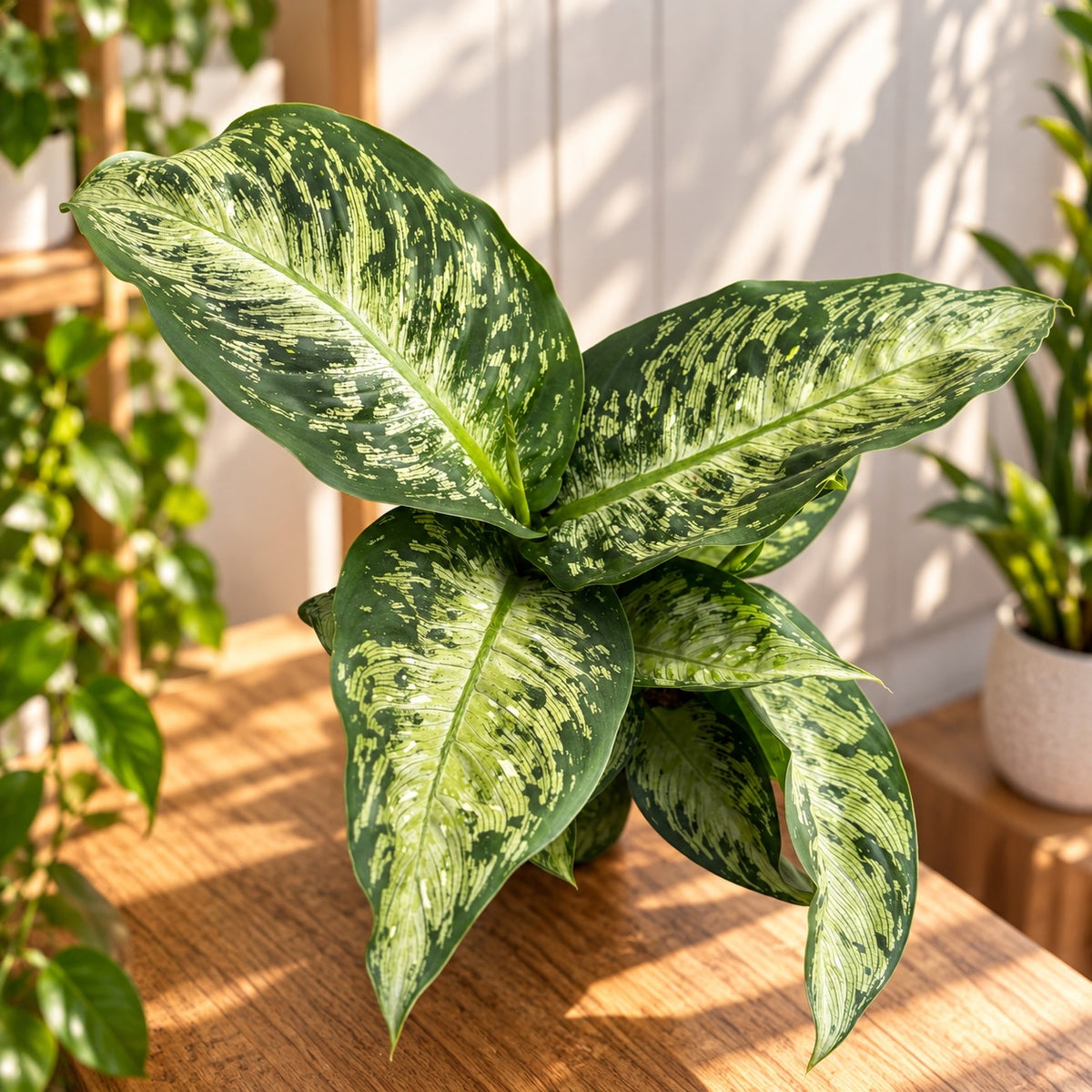 Dieffenbachia 'Memoria Corsii' - Dieffenbachia cu frunzis crem-verde