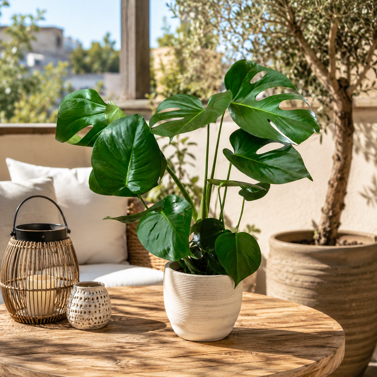 Monstera deliciosa (φυτό ελβετικού τυριού) D17