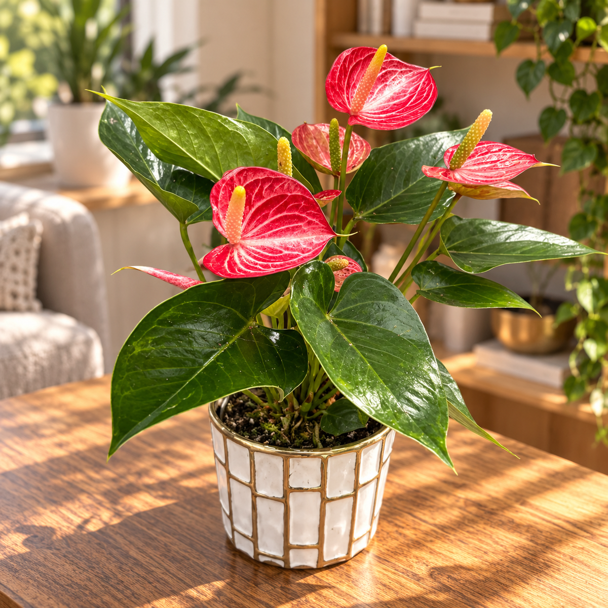 Anthurium ‘Livium Red’ – tropical elegance with spectacular bicolor flowers