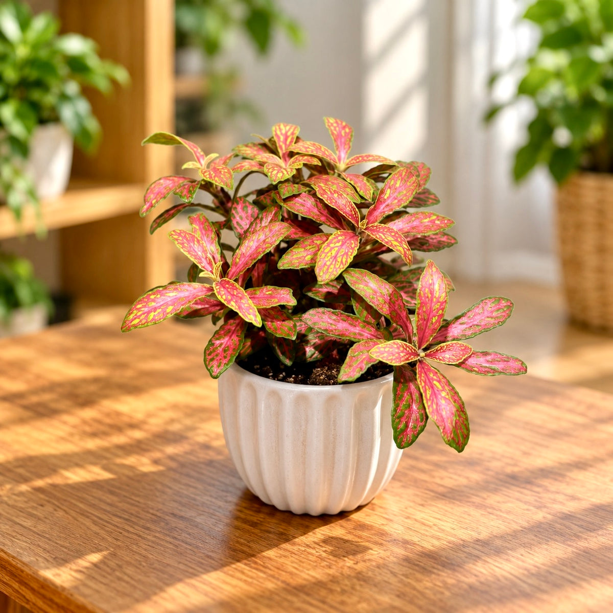Fittonia 'Skeleton' - Mosaic Plant with Bright Pink Veins