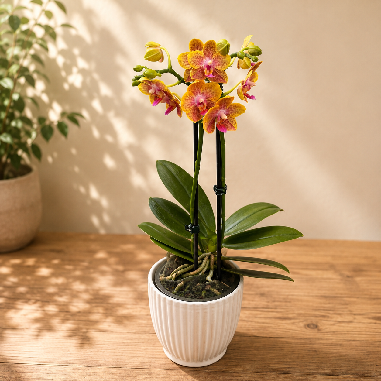 Phalaenopsis Brother Sara Gold - intens geurende bloemen