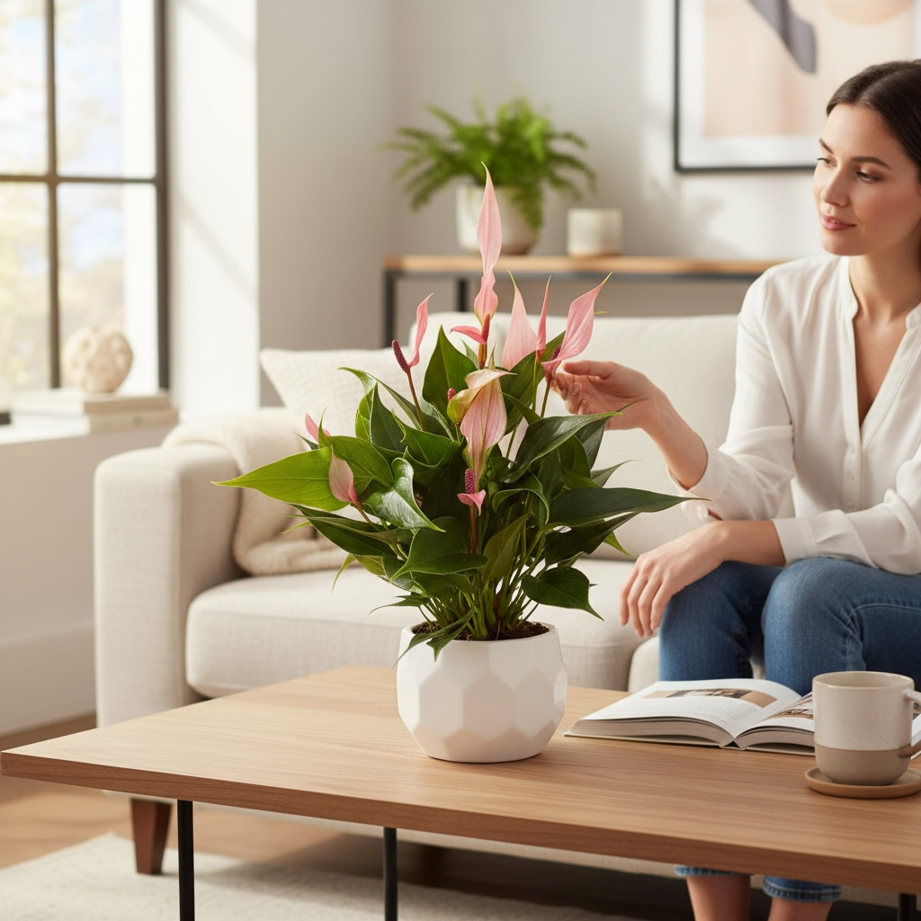 Anthurium Lilli - planta tropicala cu flori elegante si persistente