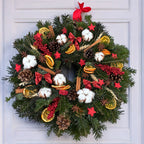 Coronita de Brad Natural pentru Craciun – handmade cu portocale si scortisoara