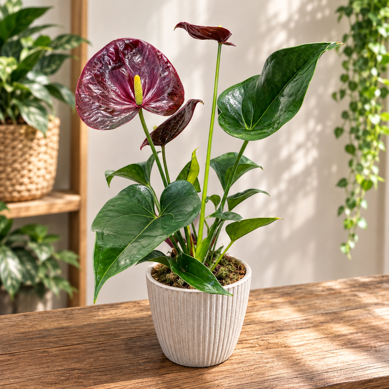 Anthurium ‘Chelsey Chocolate’ - spectacular flowers
