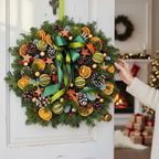 Coronita din brad natural cu fructe uscate si stelute