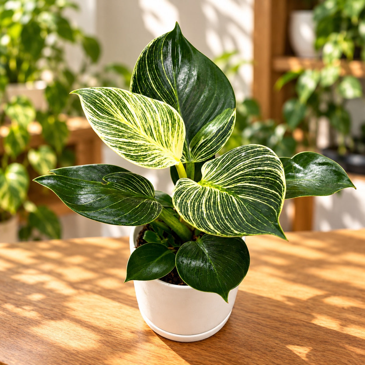 Philodendron Birkin – elegant variegation