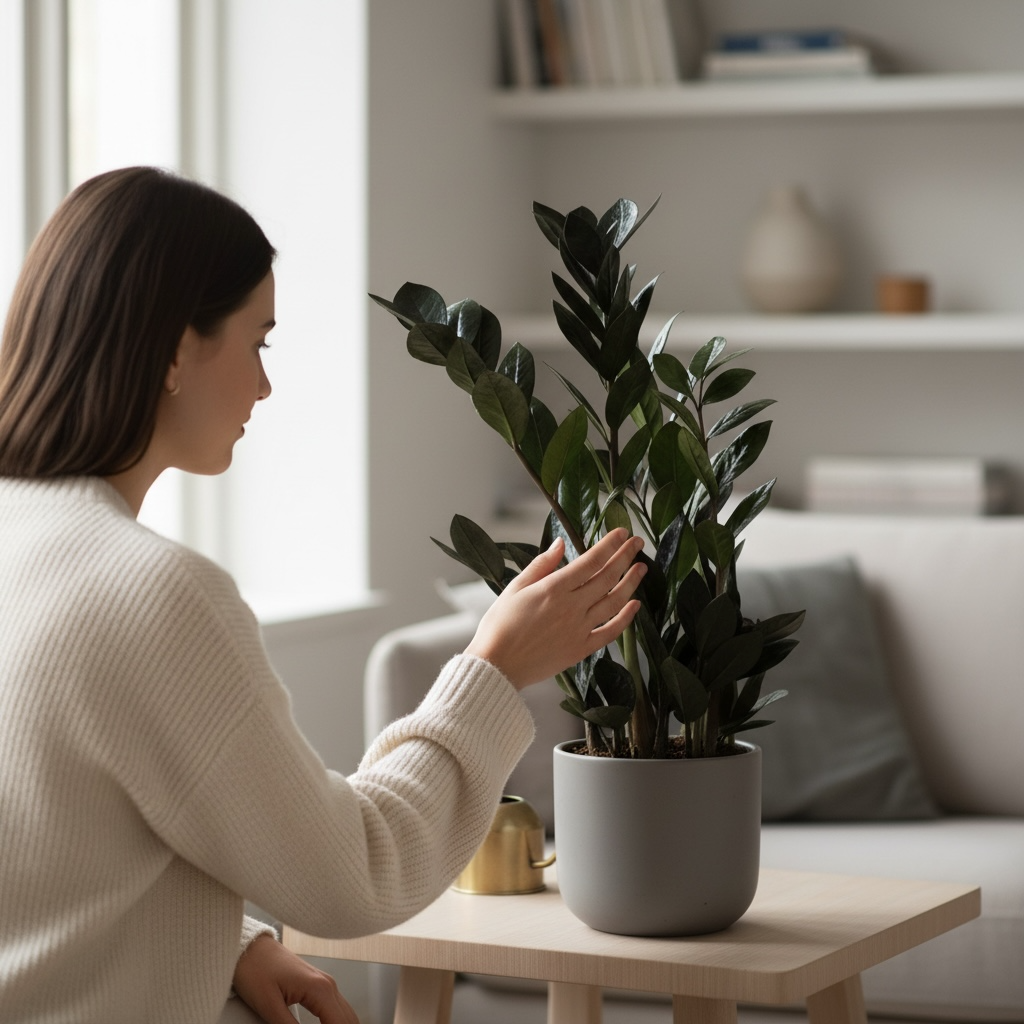 Zamioculcas zamiifolia 'Raven ZZ' ('Dowon') D17 - frunzis negru, eleganta indestructibila