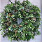 Coronita naturala cu lavanda si conuri de brad