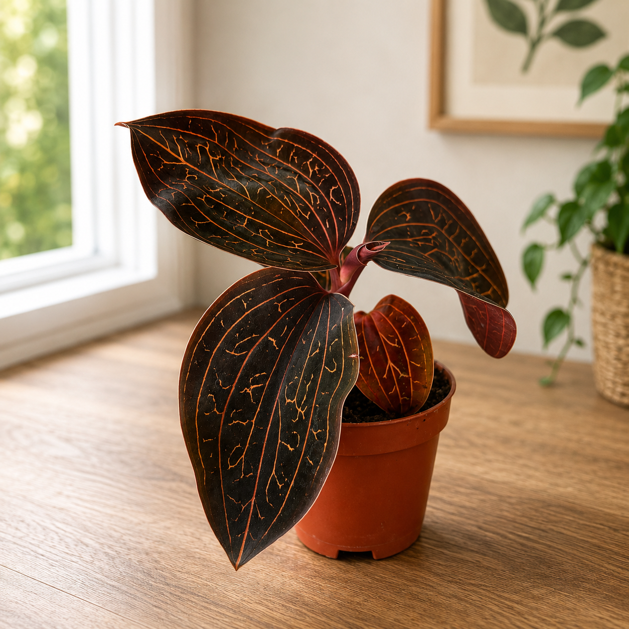 Anoectochilus chapaensis 'Golden Jewel' (Jewel Orchid)