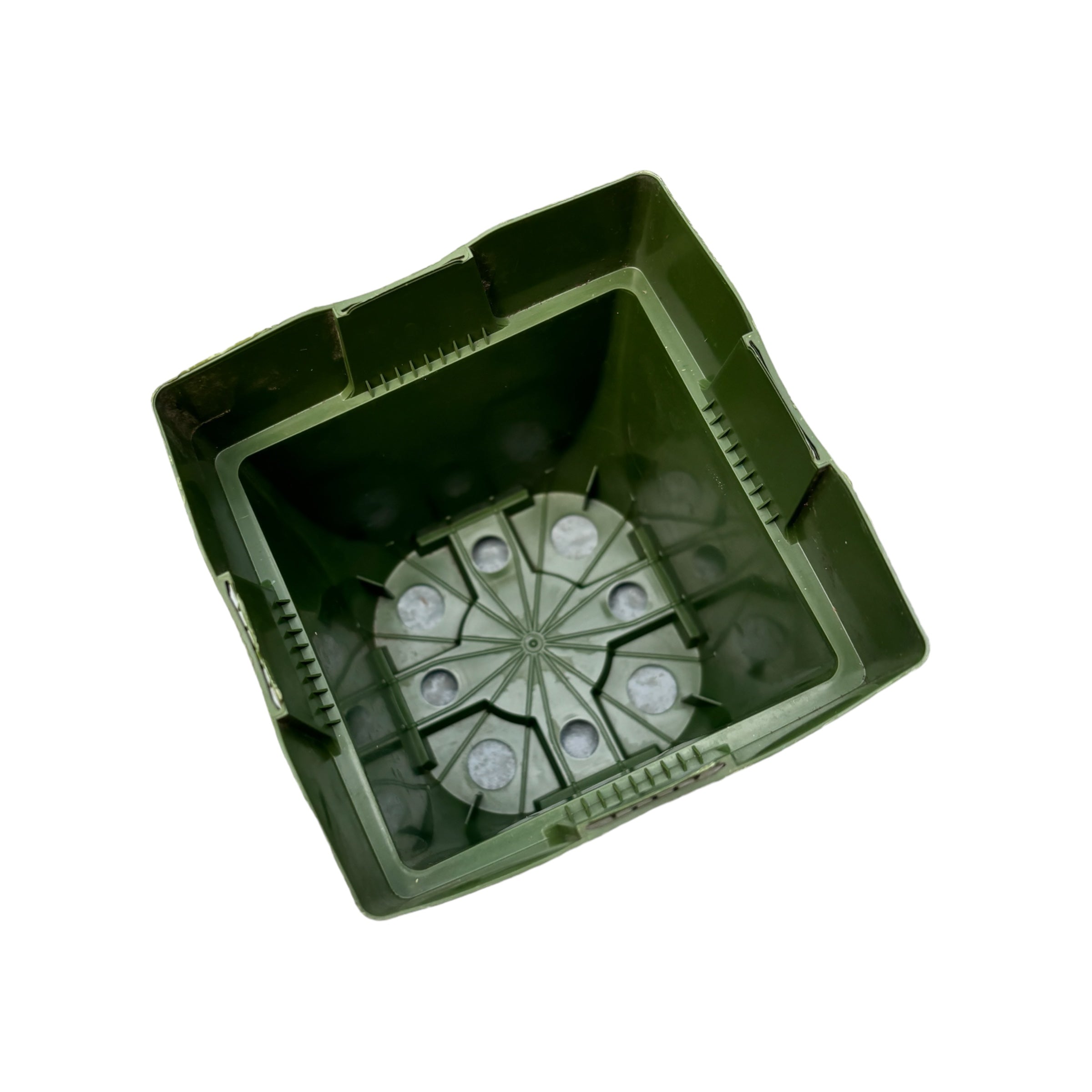 Ghiveci plastic patrat verde D11 cm