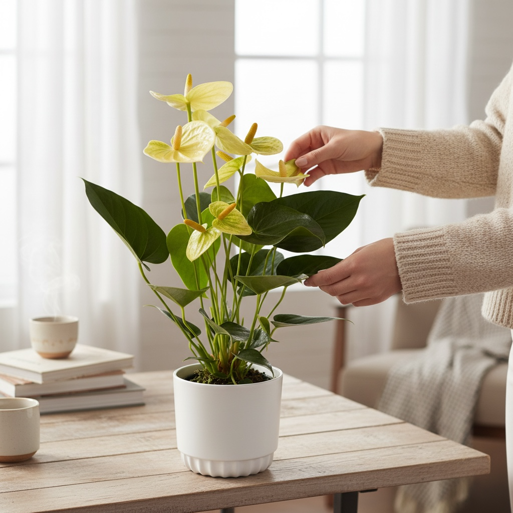 Anthurium Vanilla - floare eleganta cu accente vanilate