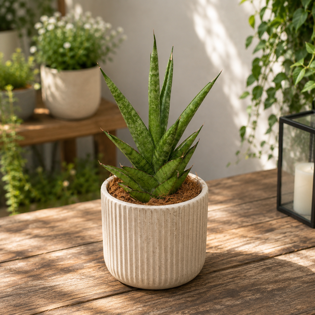 Sansevieria cylindrica ‘Starshooter’ – kompaktní sansevieria válcovitá