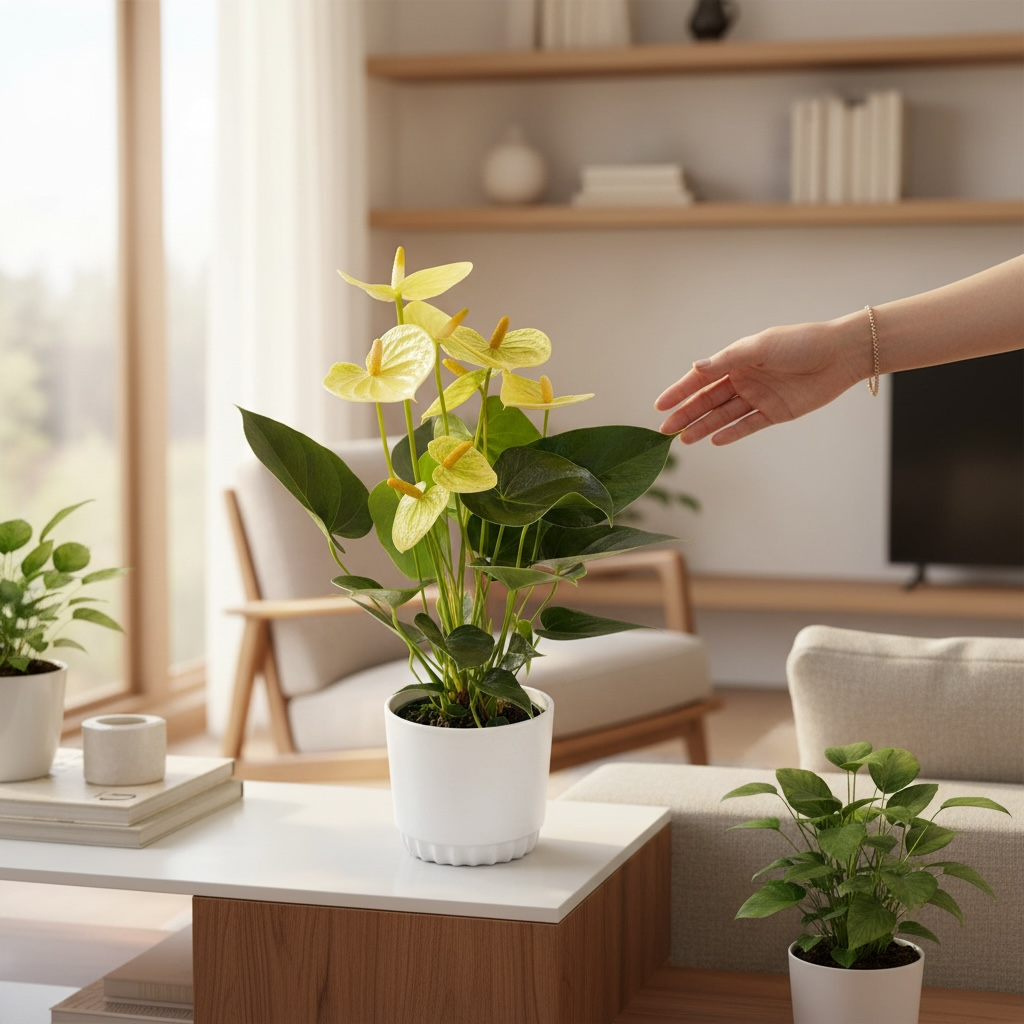 Anthurium Vanilla - floare eleganta cu accente vanilate