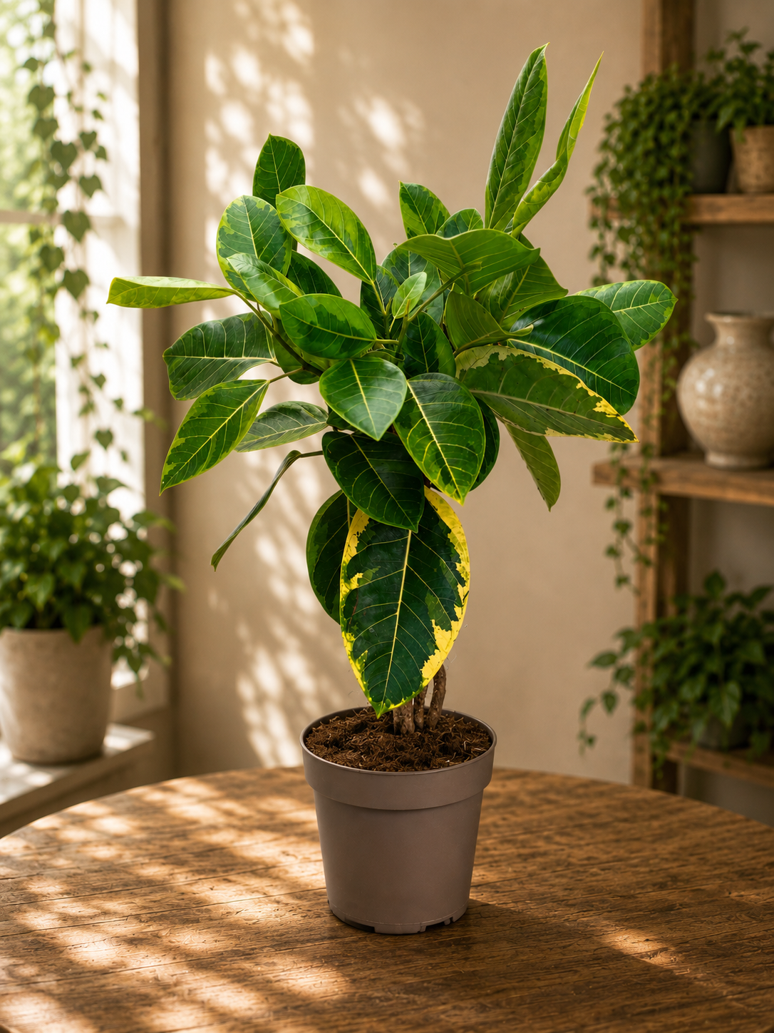 Ficus altissima 'Yellow Gem' - Variegated ficus with lime-green leaves