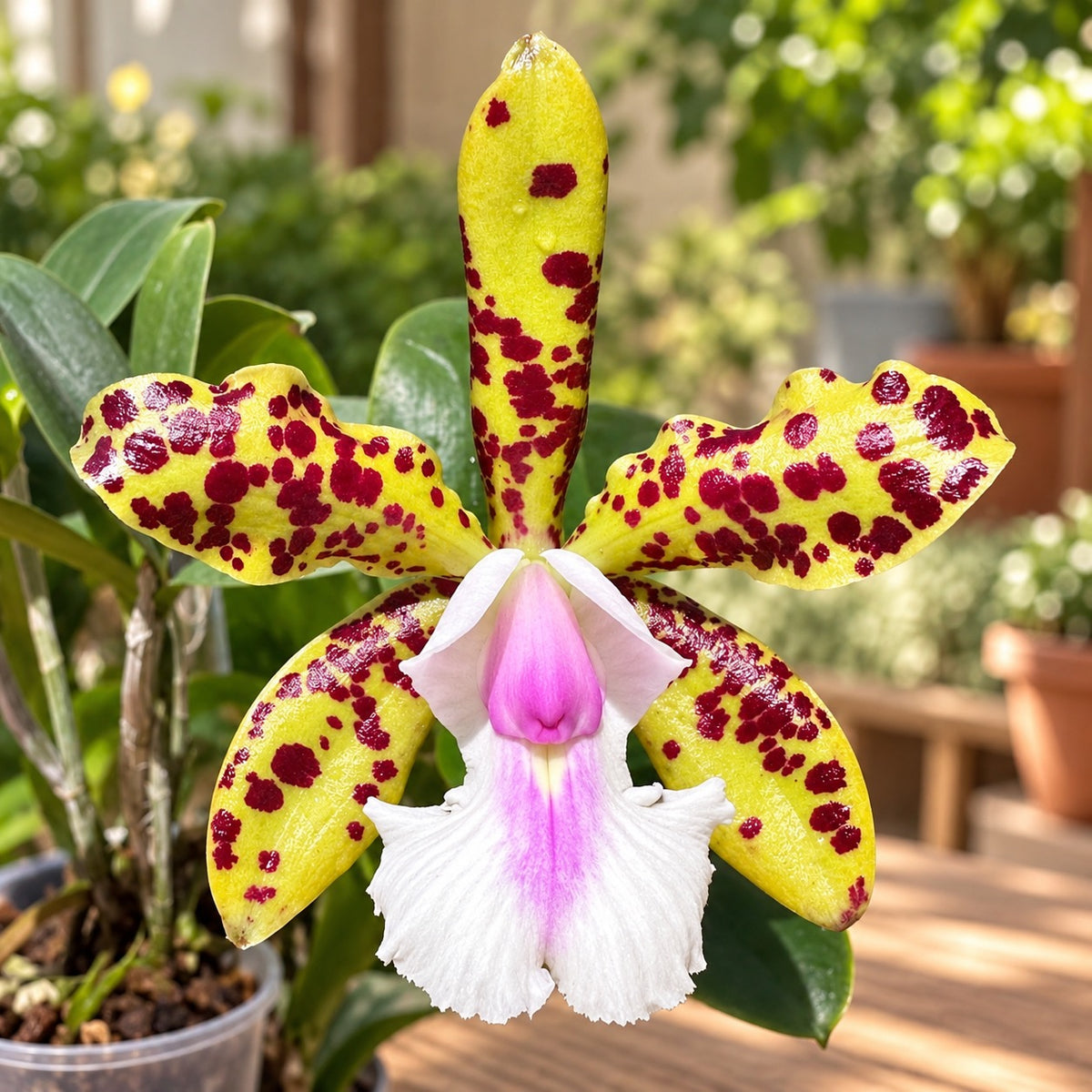 Cattleya YNS Green Leopard 'Caterpillar'