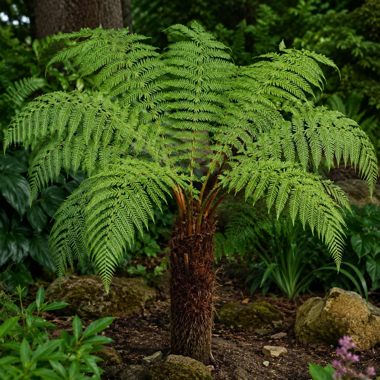 Cyathea tomentosissima - feriga arborescenta compacta, cu frunzis fin si elegant