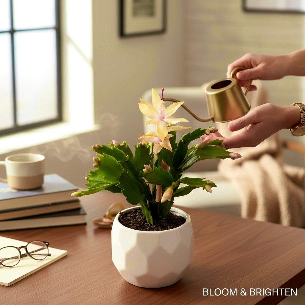 Schlumbergera ‘Limelight Dancer' (Craciunita galbena)