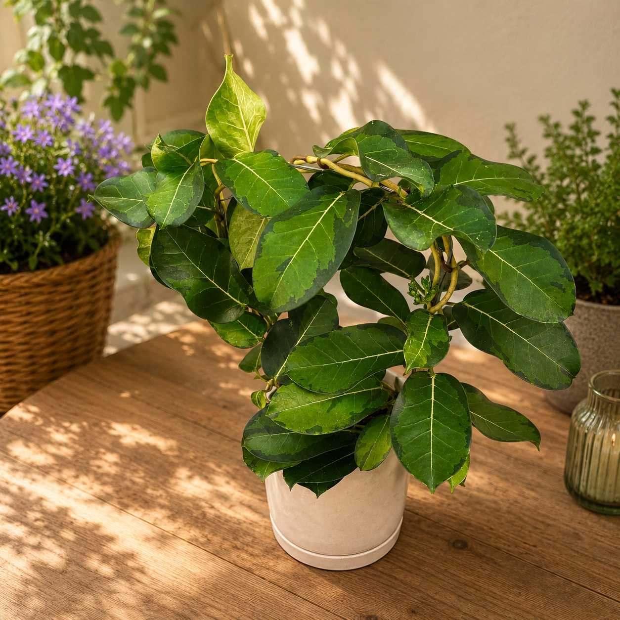 Stephanotis floribunda Inner Variegata (innere Variegation)