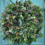 Coronita naturala cu lavanda si conuri de brad