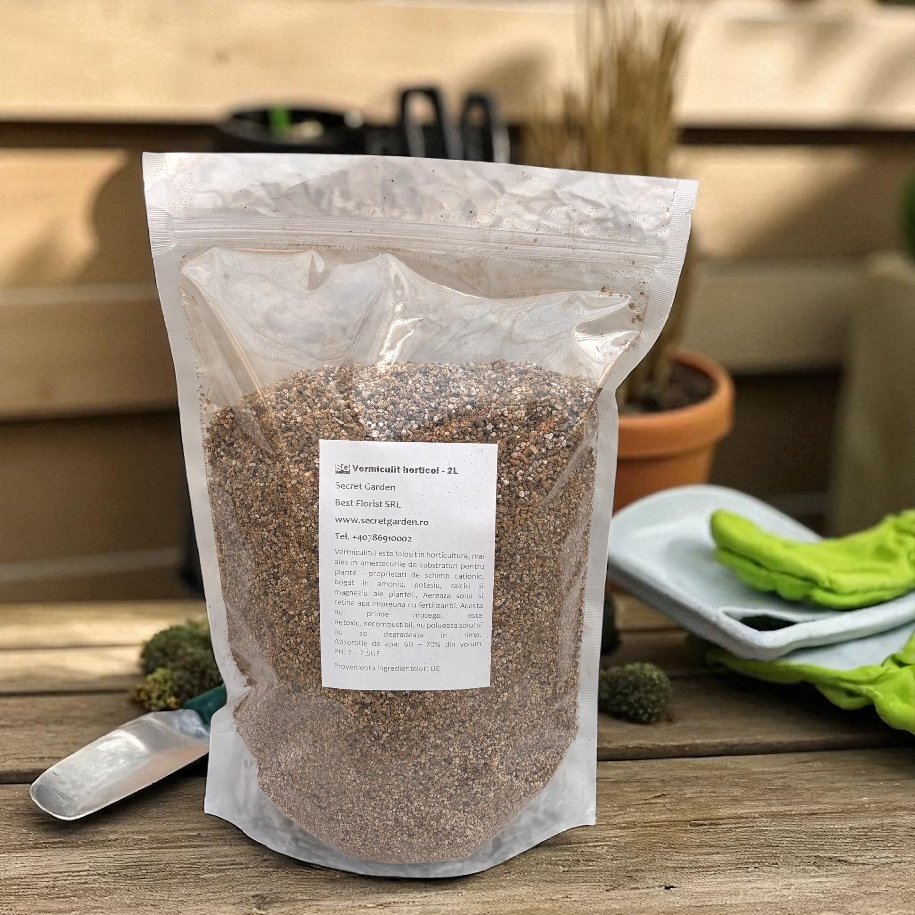 Vermiculit horticol 2–3 mm - mineral natural pentru substraturi aerate si crestere sanatoasa