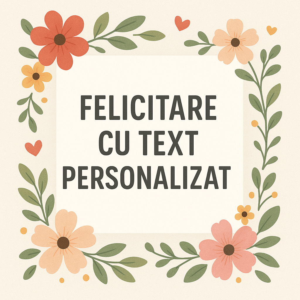 Felicitare cu mesaj personalizat