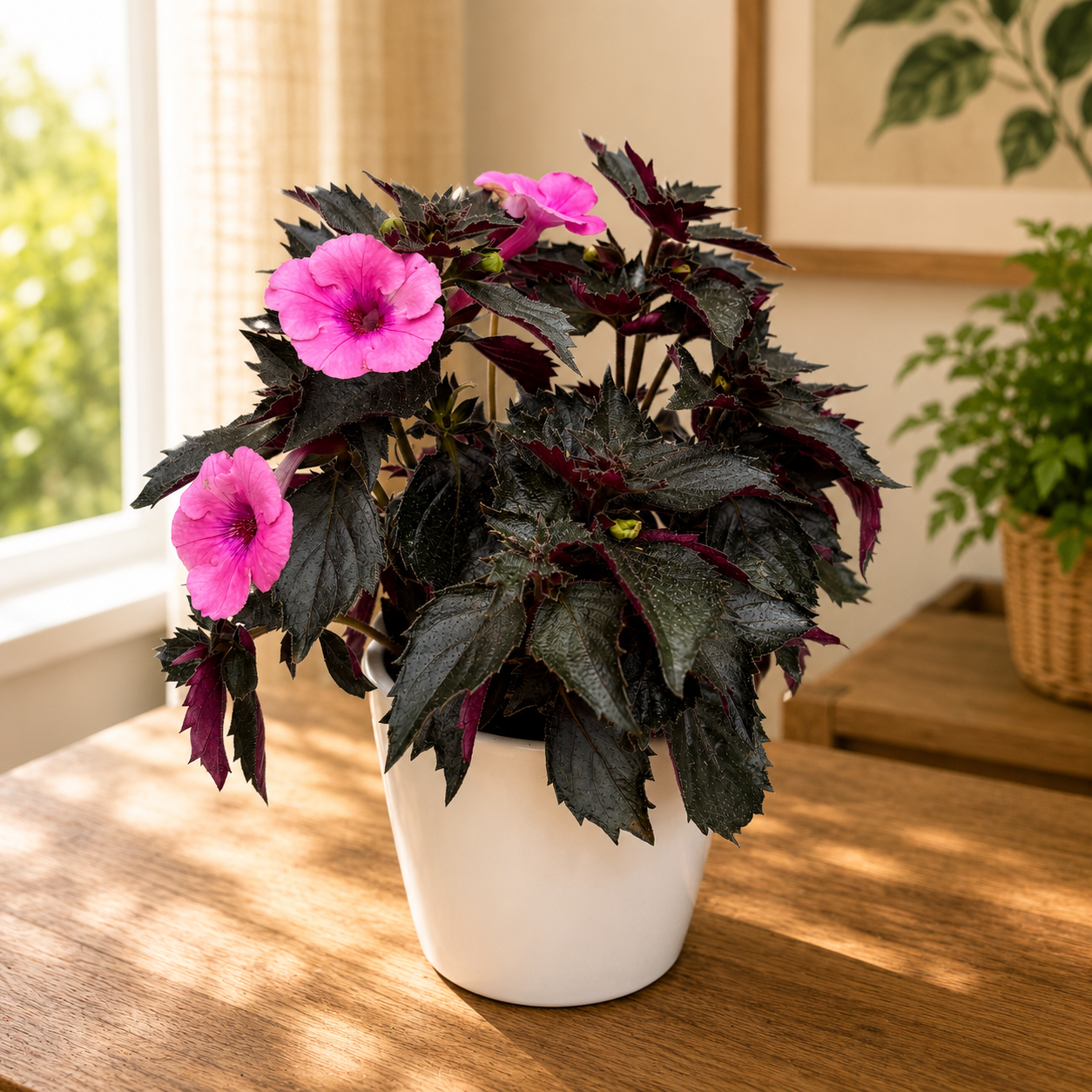 Achimenes ‘Summer Festival’ - flori mari roz-magenta, inflorire abundenta