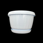 Pot en plastique blanc - type bol