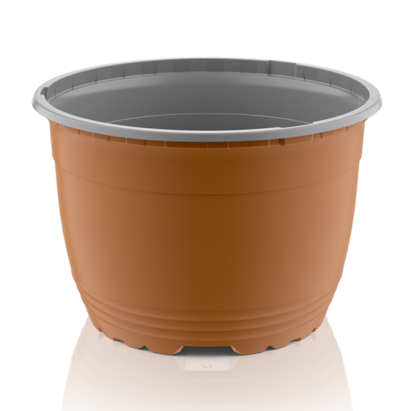 Ghiveci plastic D21 cm cu agatatoare de 38 cm