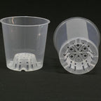 Transparent pot 19 cm - ideal for orchids, succulents, and plants sensitive to watering