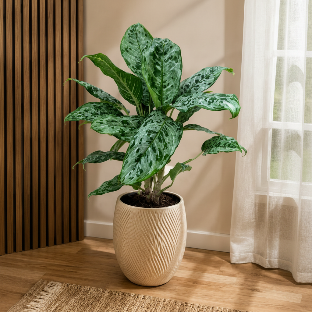 Aglaonema ‘Peacock’ – tropické listy s úchvatným vzorem, varianta XL