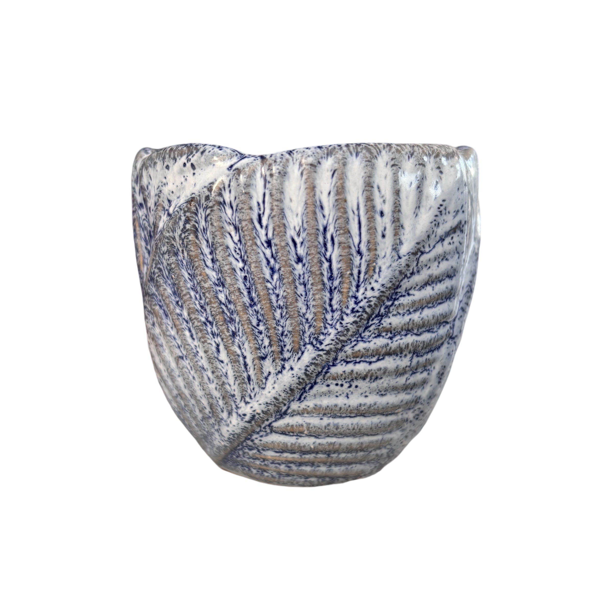 Vas decorativ din ceramica Leaf D6