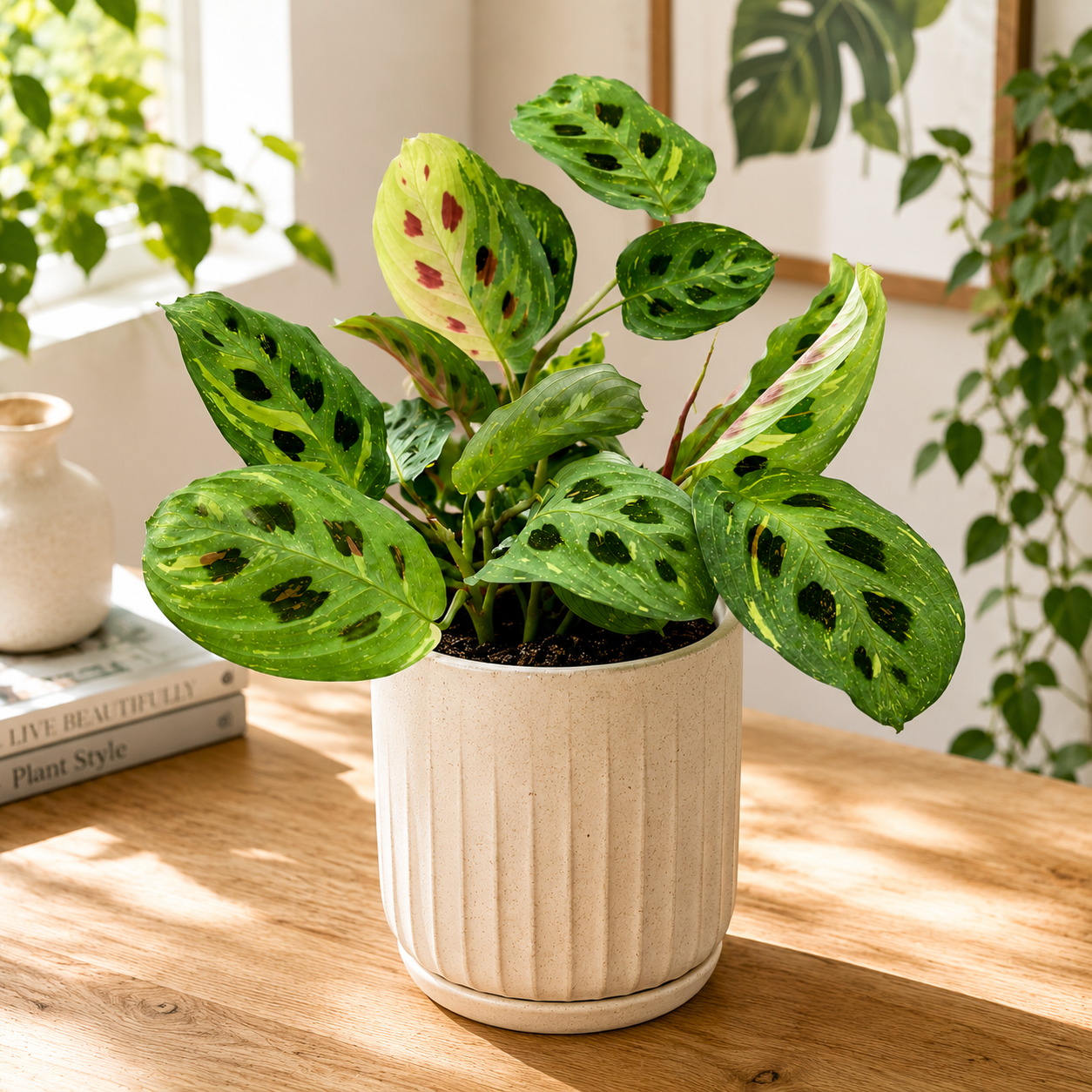 Maranta Leuconeura var. kerchoveana 'Variegata' (Maranta ‘Beauty Kim’, Fiesta) 2pp
