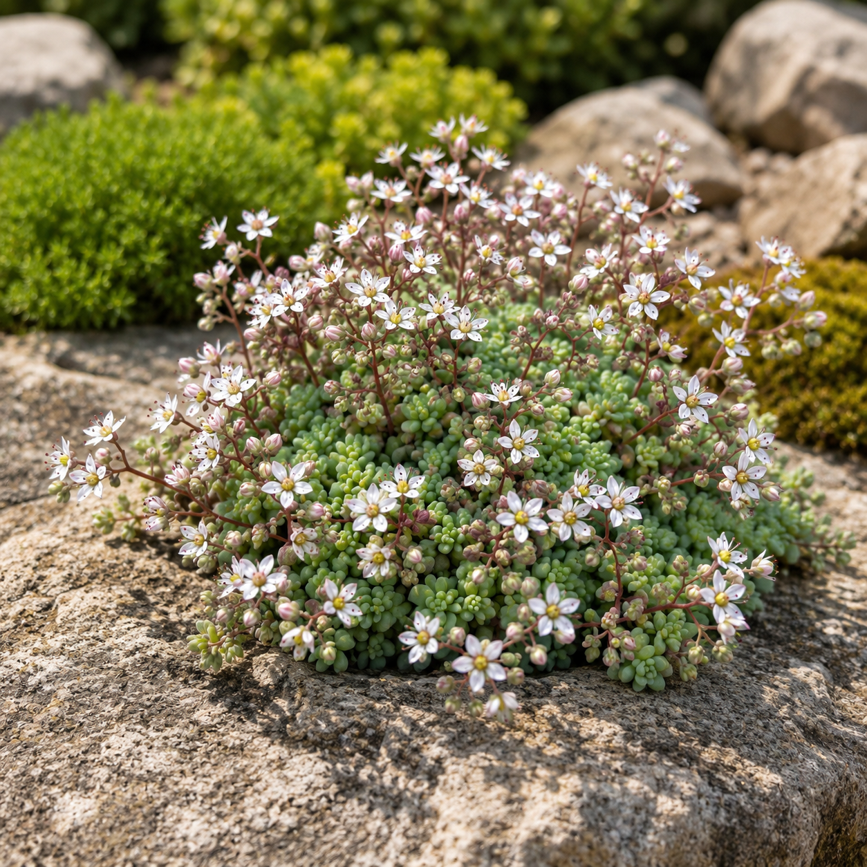 Sedum dasyphyllum (iarba grasa) - suculenta perena cu frunze albastru-argintii